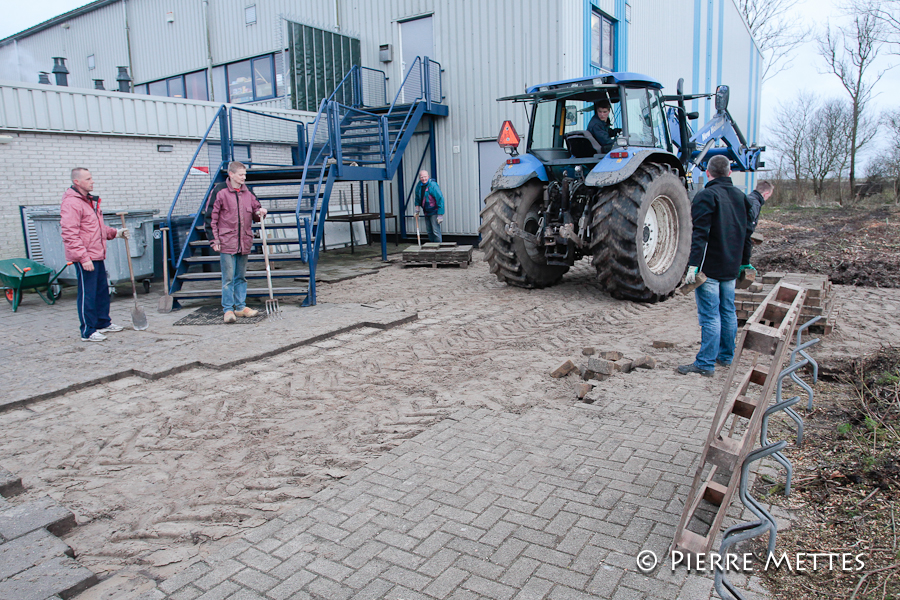 Voorbereiding bouw kantine Molentocht