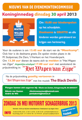 flyer koninginnedag 2013